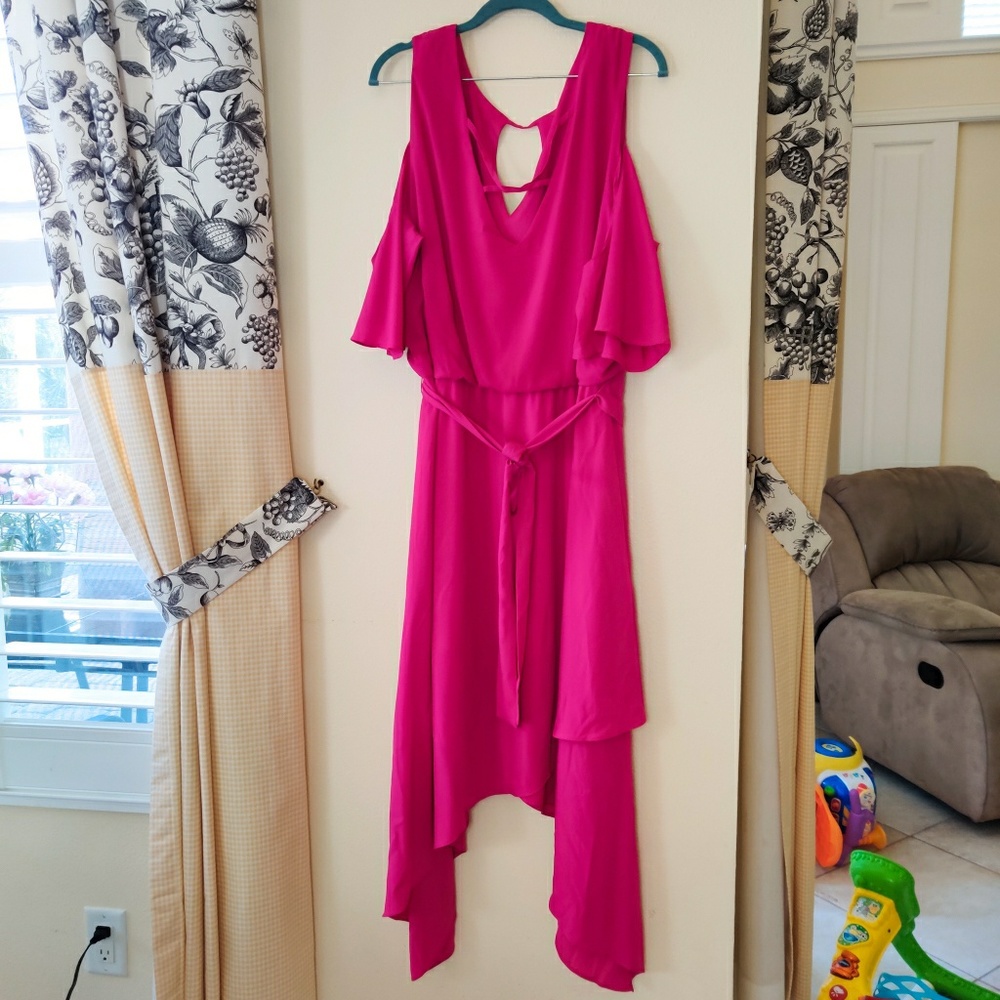 NWT Lane Bryant cold shoulder sharkbite maxi dress - Picture 5 of 8